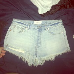 Free People Jean Cutoff Shorts